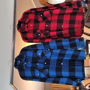 Designer flannel shirts as a pair by VANDAL-A OG